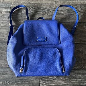 Cobalt Blue Kate Spade Backpack and Wallet